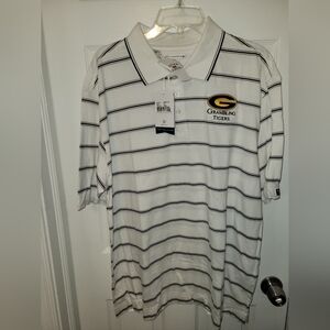Brand New Cutter and Buck Striped Grambling State Golf Polo XL
